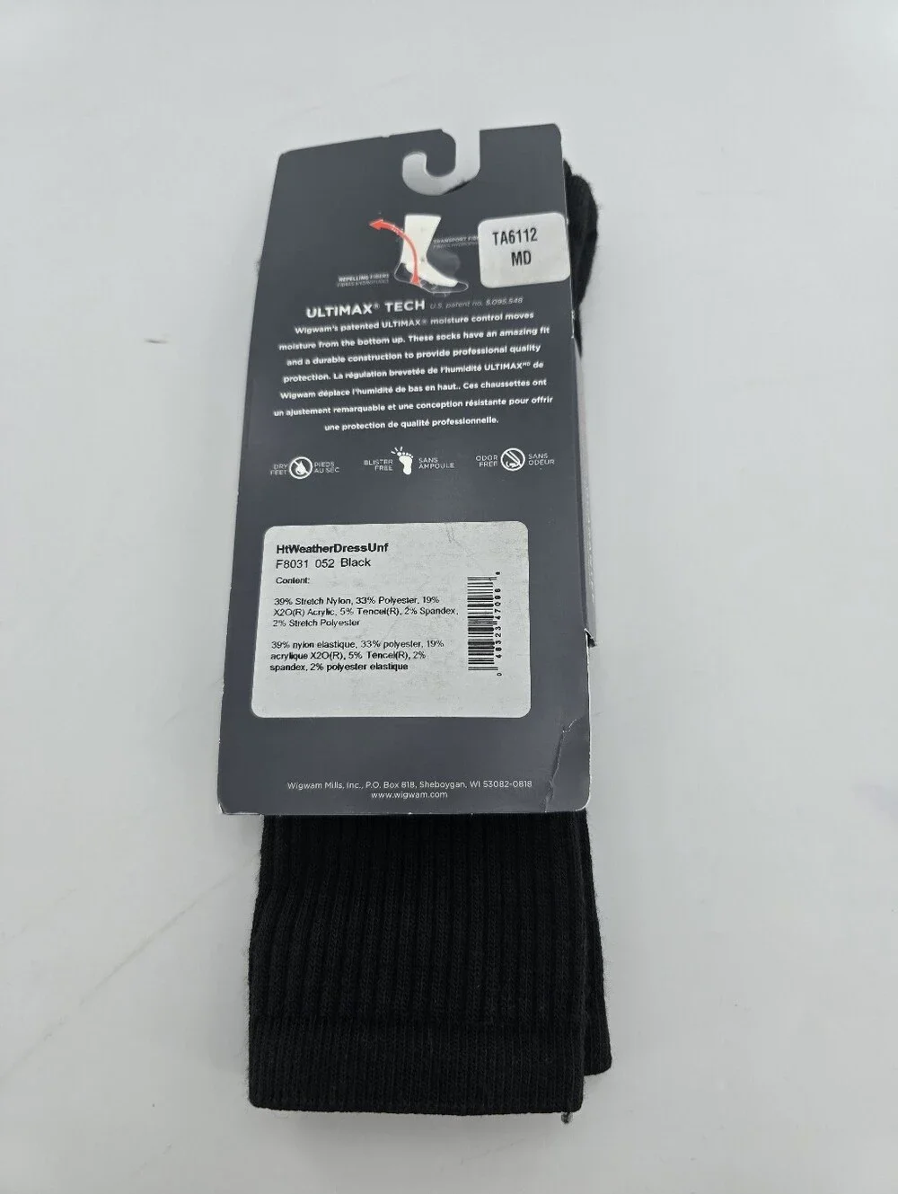 Wigwam Tactical Crew Socks - Black